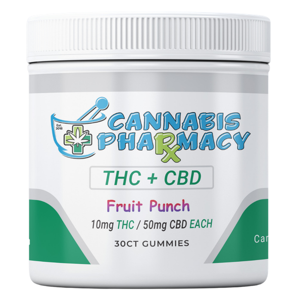 Cannabis Pharmacy THC Blend CBD Gummies (Fruit Punch)