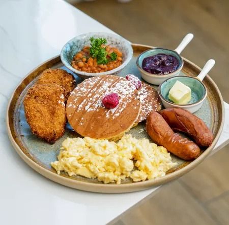 Full English Breakfast With Pancakes
