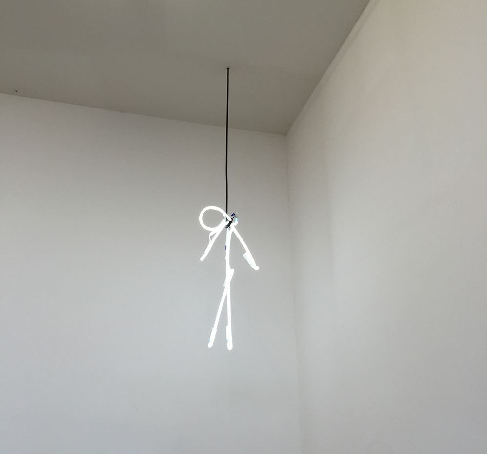 Hangman | Pieza de neón, transformadores y cables | 65 x 26 cm | 2012