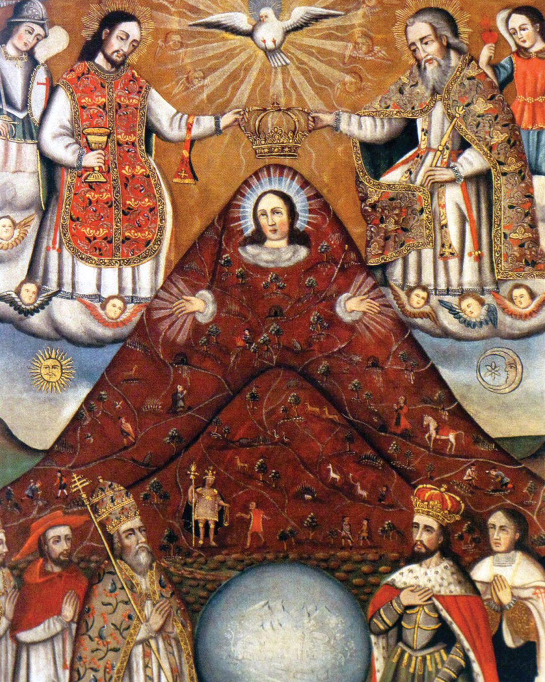"La Virgen del Cerro”, anónimo potosino, Museo Casa de Moneda, Potosí.