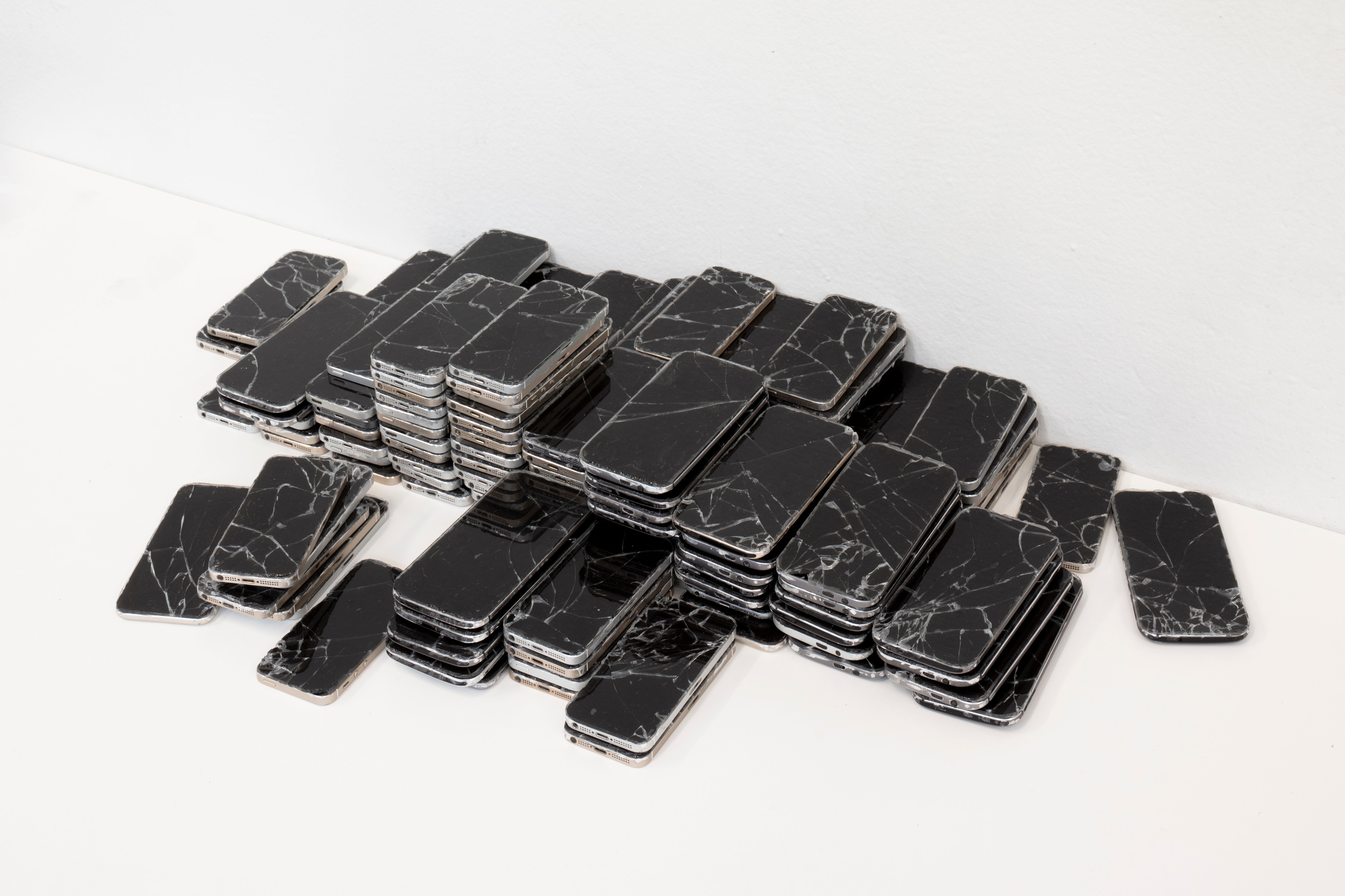 No State | Aluminum phone casings, silicone, glass | .5 x 64 x 90inches | Variable dimensions | 2018