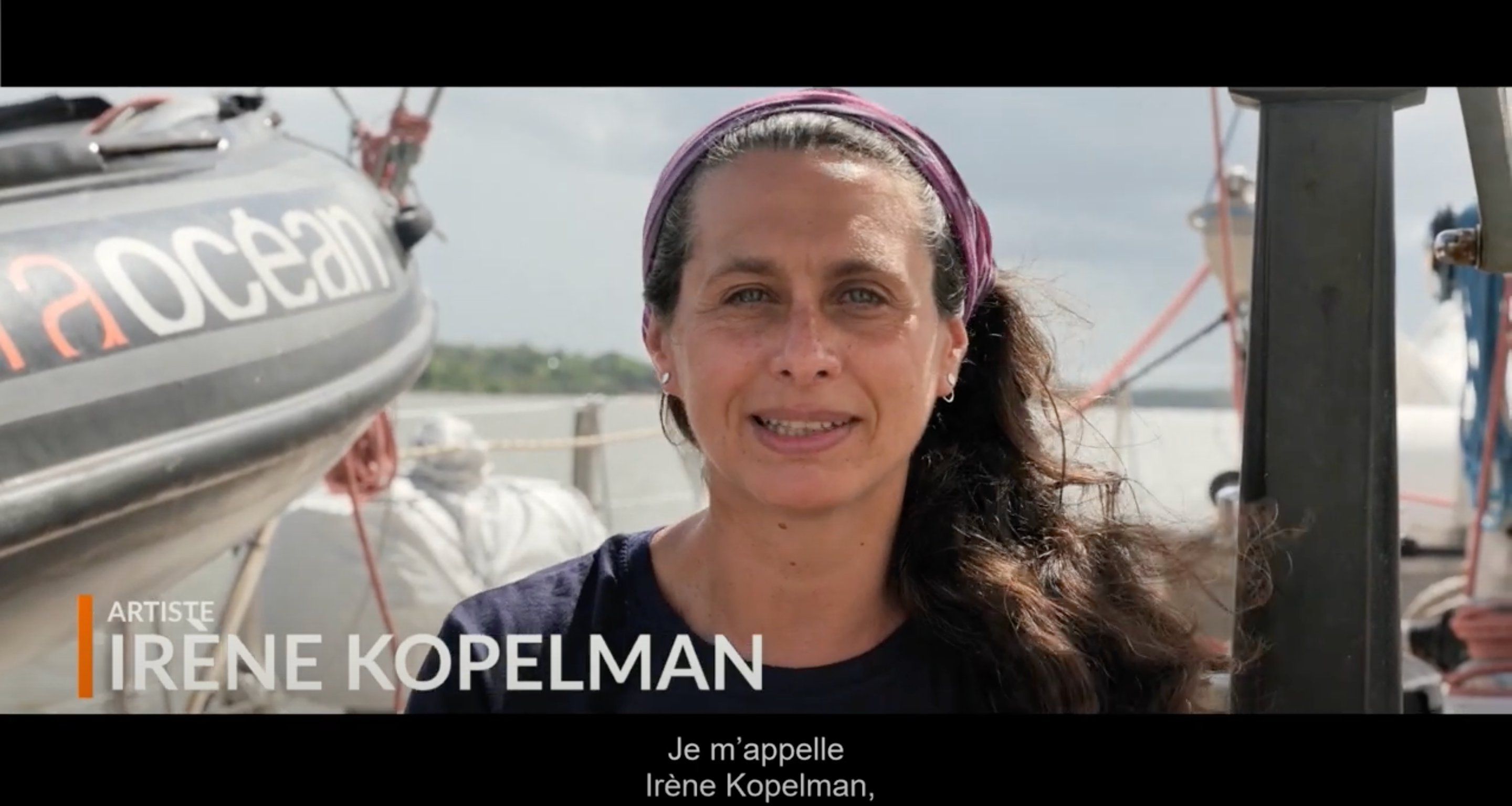 Irene Kopelman, artista en residencia a bordo del Tara entre Pointe-Noire y Banjul