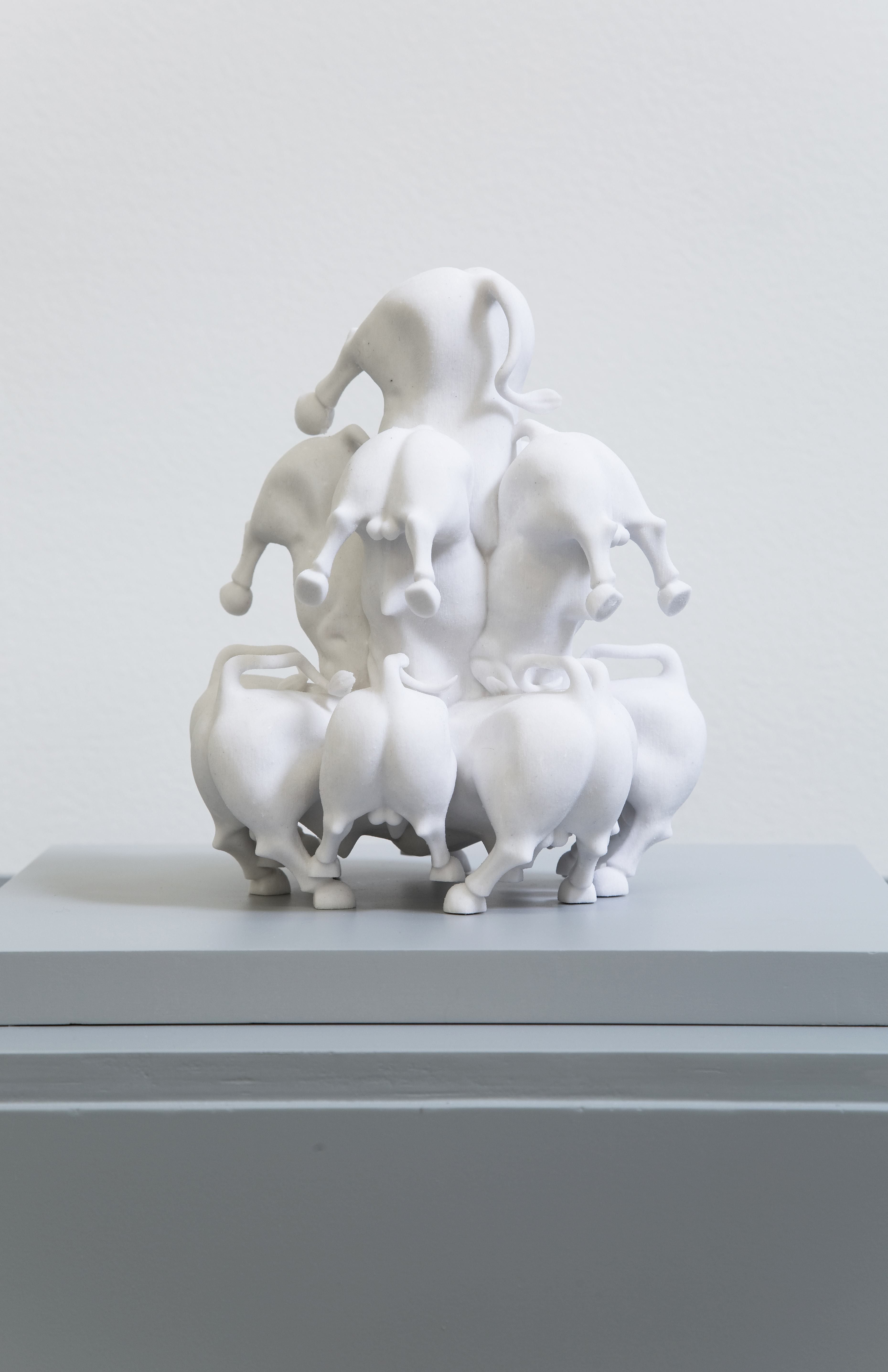 Estudios del Agotamiento: estudio no. IV, Especulación | Polvo de mármol y yeso, impresión en 3D 17 x 13.5 x 15cm | 2014 - 2015