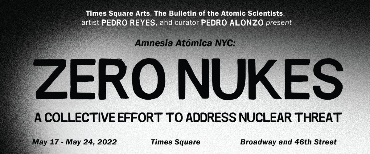 Amnesia Atómica NYC, una exposición pública de Pedro Reyes en Times Square