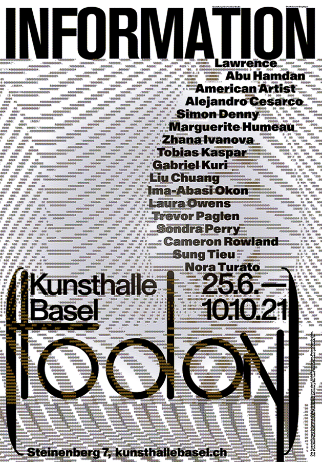 American Artist participates in "INFORMATION (Today)" at Kunsthalle Basel 