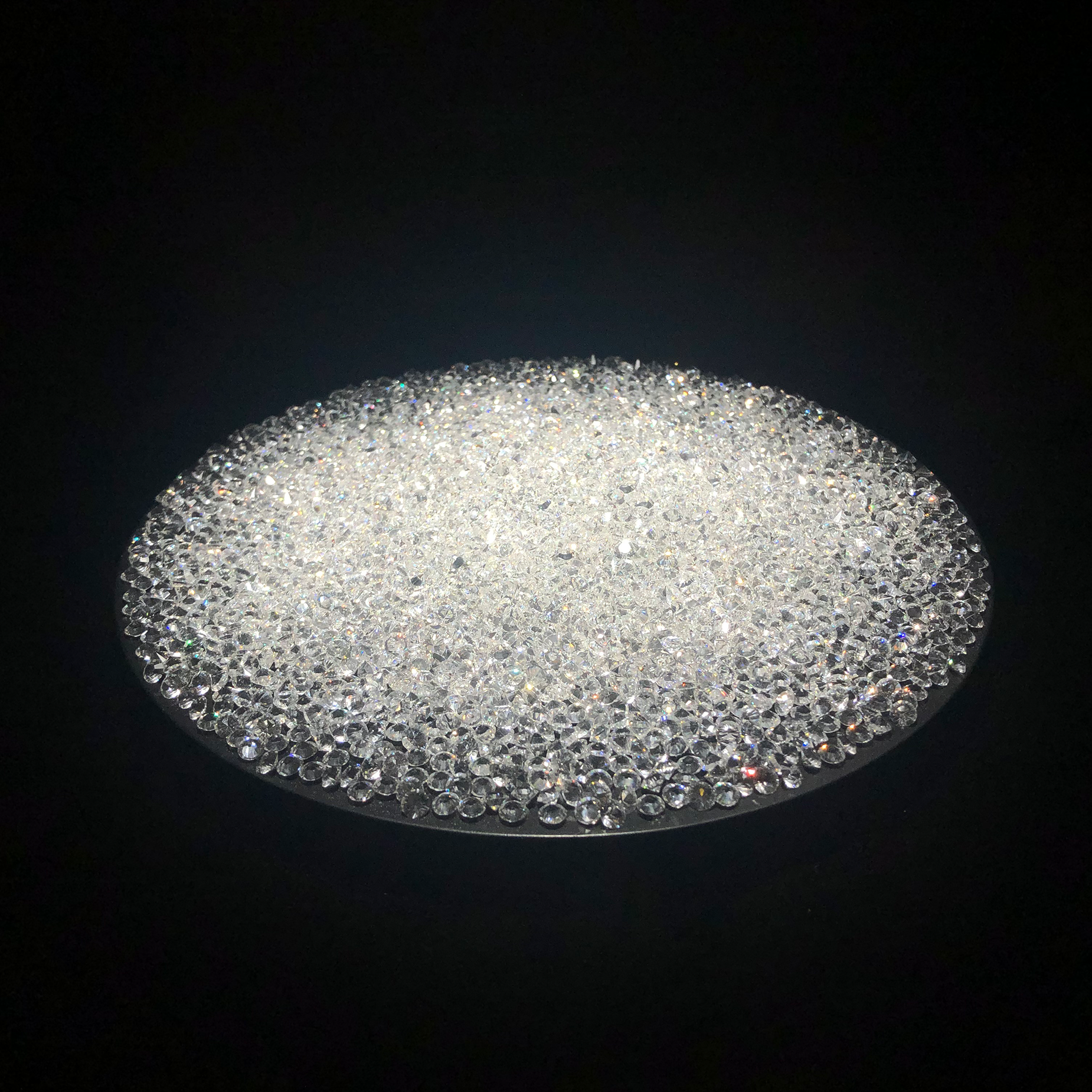 “The Salem Diamonds”, 2006. ".29 carat", Swarovski crystals, display case, framed photograph