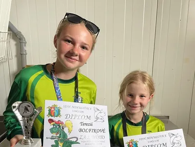 Dnes se Viky a Tery zúčastnily soutěže Železný hasič Jesenicka Junior v Mikulovicích