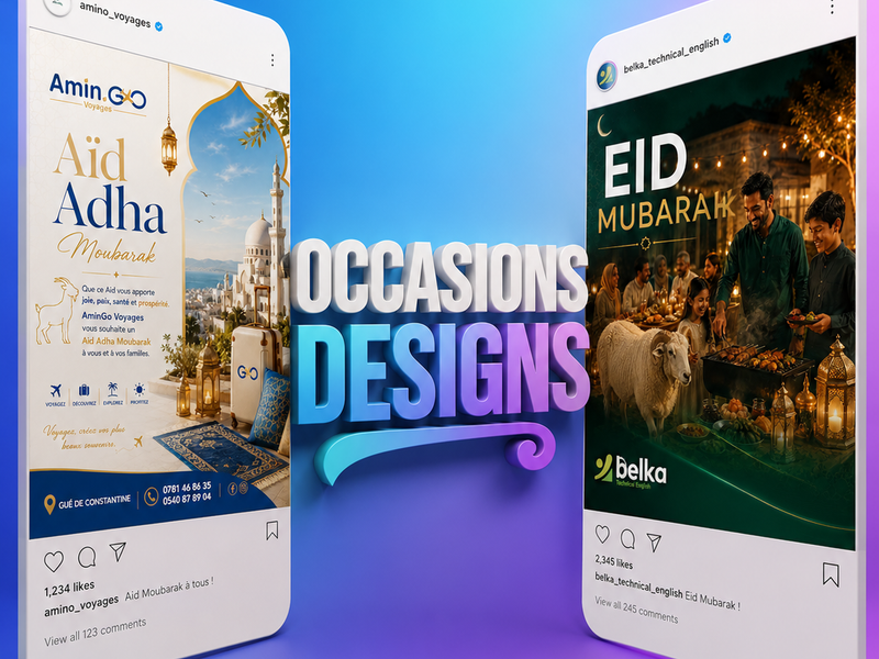 Occasions Social MMedia designs