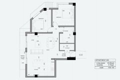 2-bedroom apartment No. 205 in ITHAKA Homes, Pyla, Larnaca — floor plan