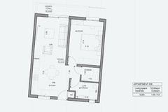 Квартира №208 с 1 спальней в ITHAKA Homes, Пила, Ларнака — план этажа
