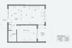 דירת חדר שינה אחד מס׳ 211 ב-ITHAKA Homes, פילה, לרנקה — תוכנית דירה