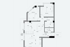 דירת 2 חדרי שינה מס׳ 105 ב-ITHAKA Homes, פילה, לרנקה — תוכנית דירה