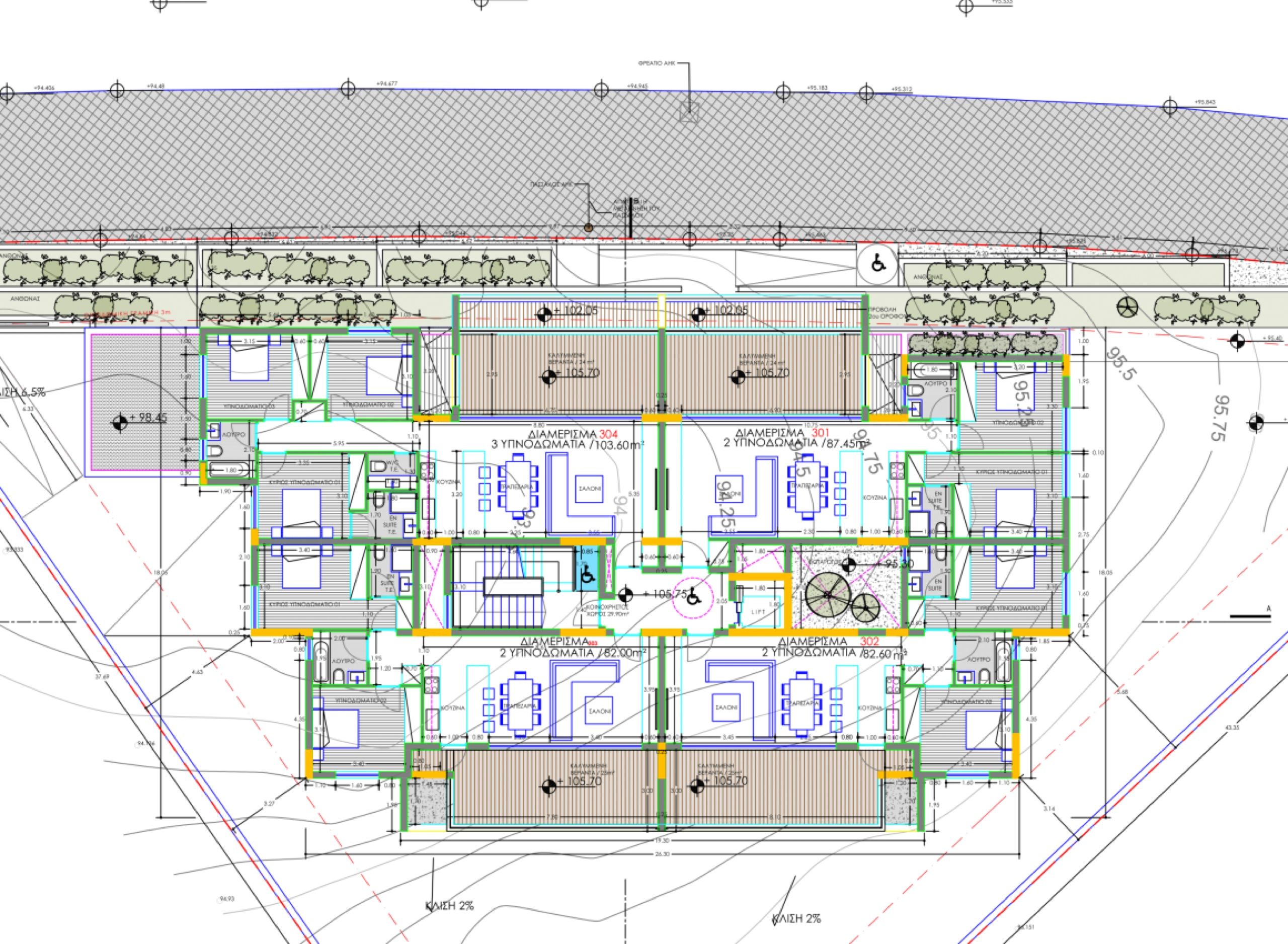 3-bedroom penthouse No. 304 in AIKA, Ekali, Agia Fyla, Limassol — floor plan