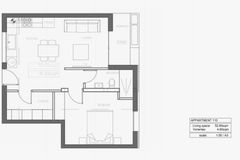 Квартира №110 с 1 спальней в ITHAKA Homes, Пила, Ларнака — план этажа