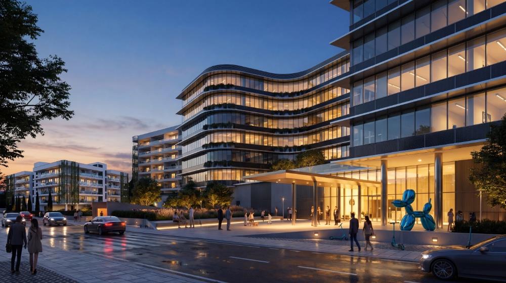 Rendering of the Silicon Park mixed-use project in Limassol