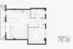 Квартира №204 с 1 спальней в ITHAKA Homes, Пила, Ларнака — план этажа