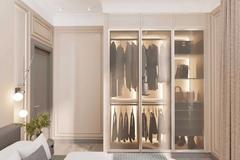ITHAKA Homes — חדר שינה עם חדר ארונות, הדמיית עיצוב