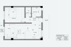Квартира №202 с 1 спальней в ITHAKA Homes, Пила, Ларнака — план этажа