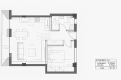 Квартира №104 с 1 спальней в ITHAKA Homes, Пила, Ларнака — план этажа