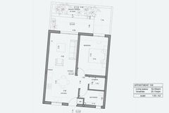 Квартира №108 с 1 спальней в ITHAKA Homes, Пила, Ларнака — план этажа