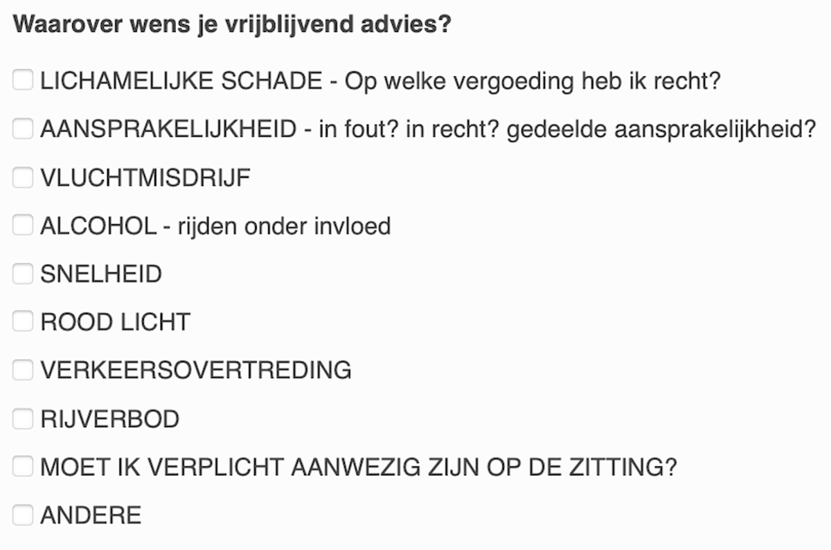 mening van een advocaat advies gratis