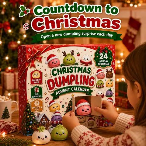 Christmas dumpling squishy advent calendar with 24 doors