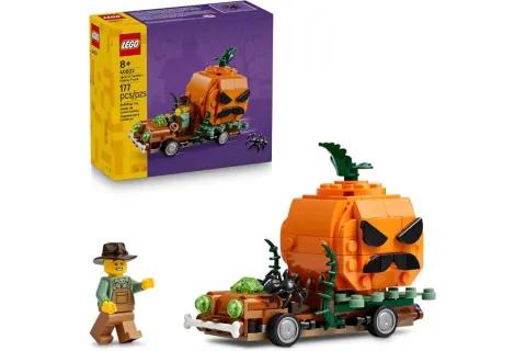 LEGO jack-o'-lantern pickup truck building set