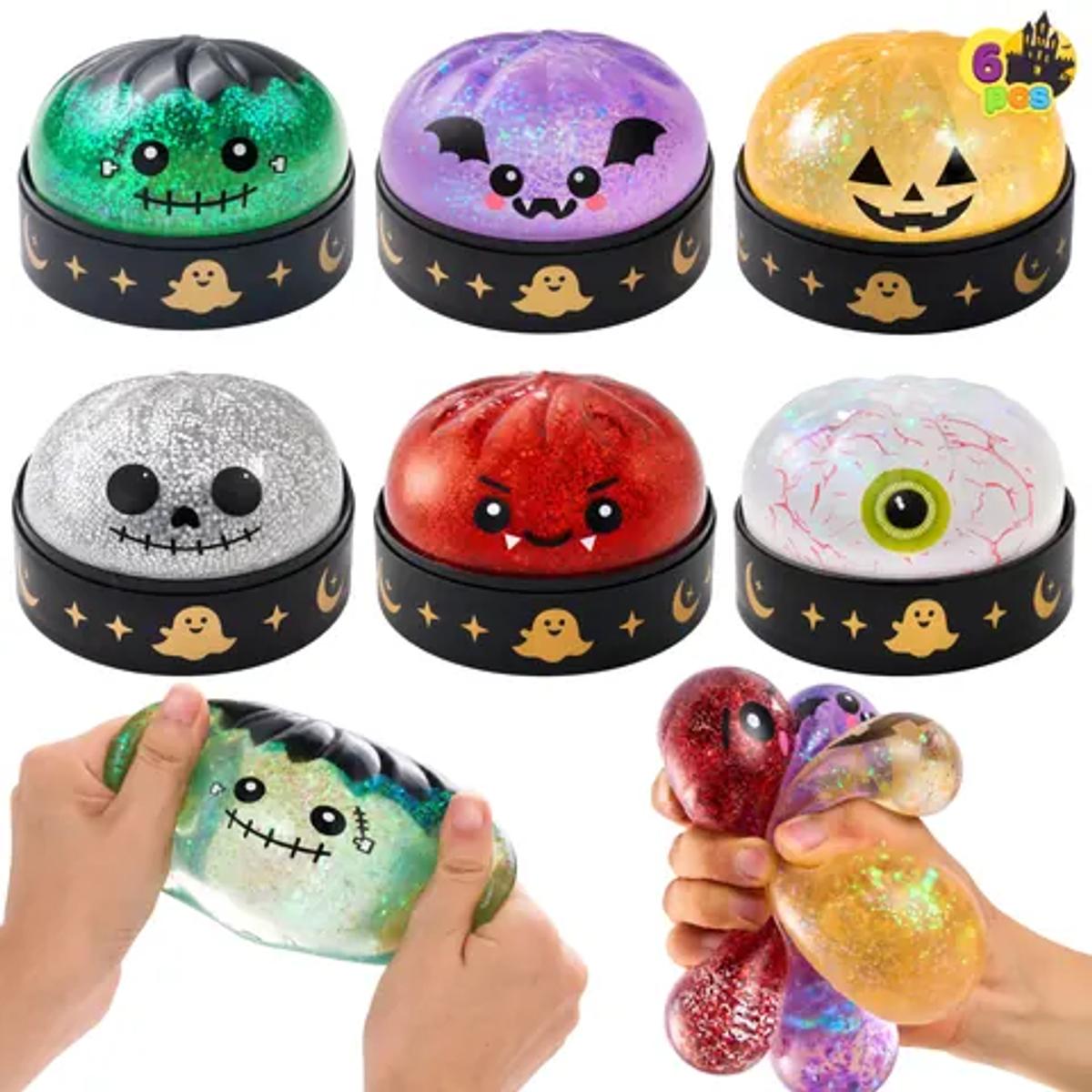Halloween dumpling squishy toys in steamer boxes