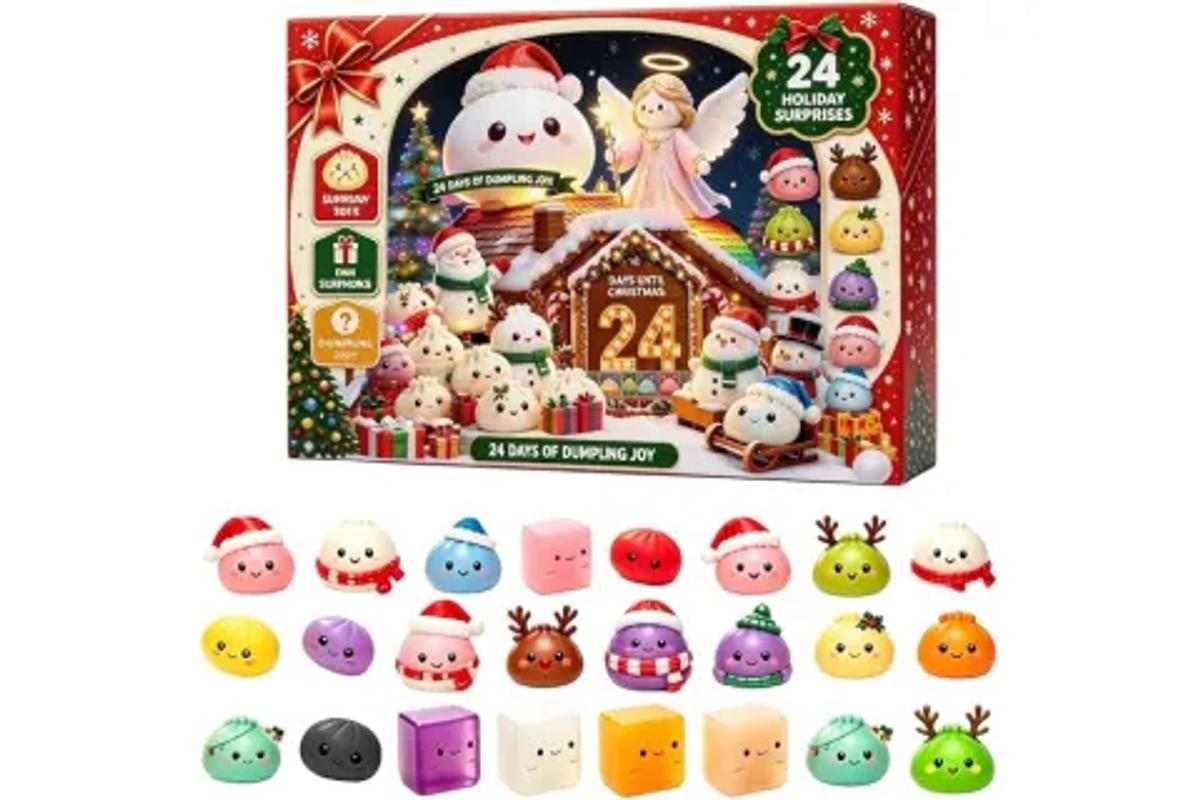2026 Christmas squishy advent calendar with mini dumplings