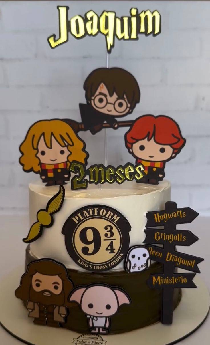 Harry Potter temalı erkek çocuk pastası
