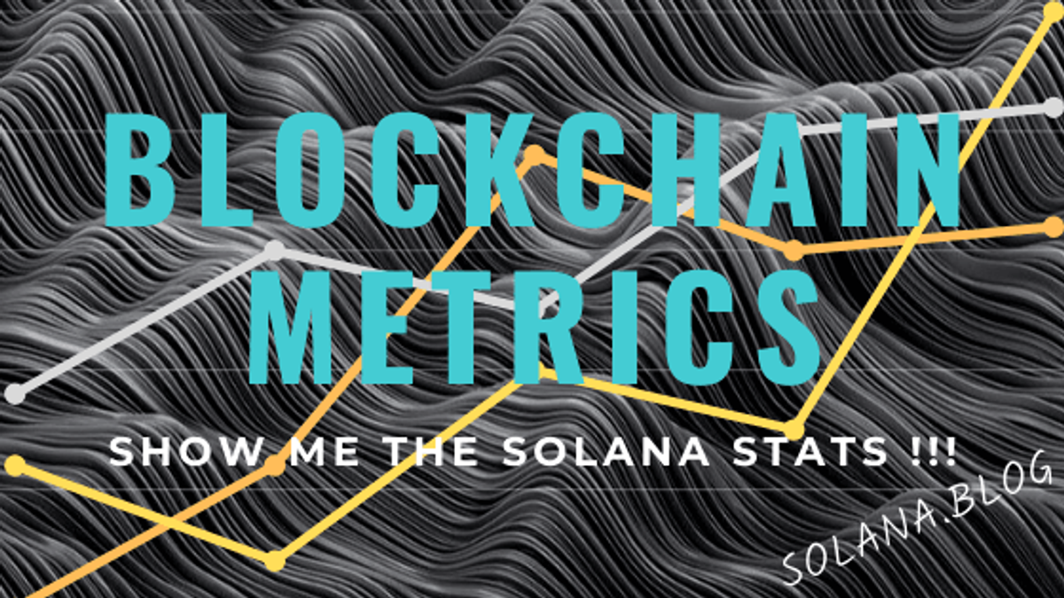 Show Me the Solana Blockchain Statistics !