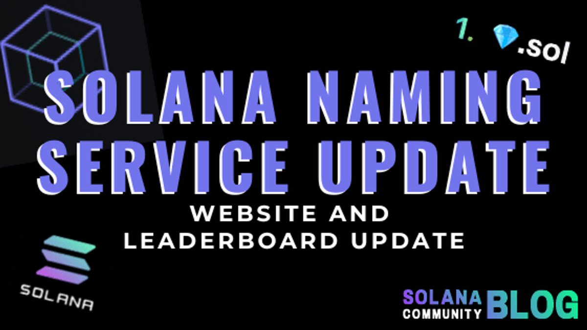 .SOL Solana Naming Service Updated !