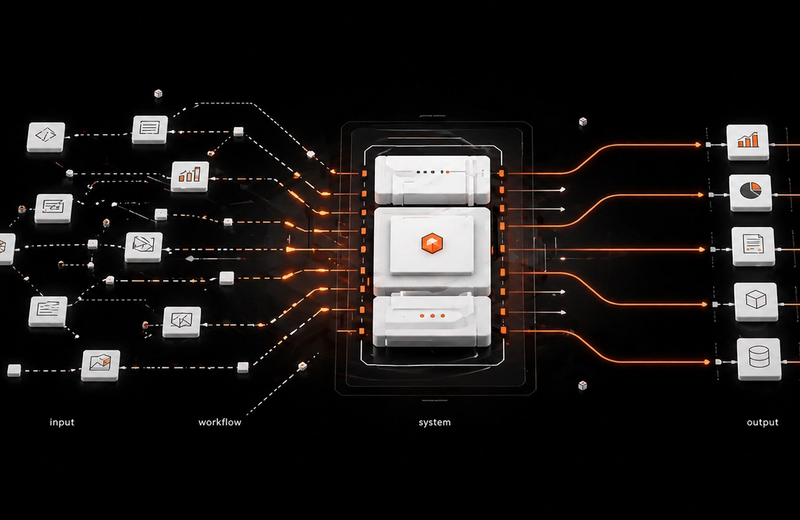 Illustration of AI agent platform managing workflows across email, CRM, documents, and approvals with centralized governance