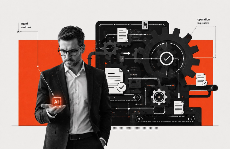 Featured image for The Biggest AI Rollout Mistake Is Treating Agents Like Tasks Instead of Operations showing the main business workflow and AI use case.