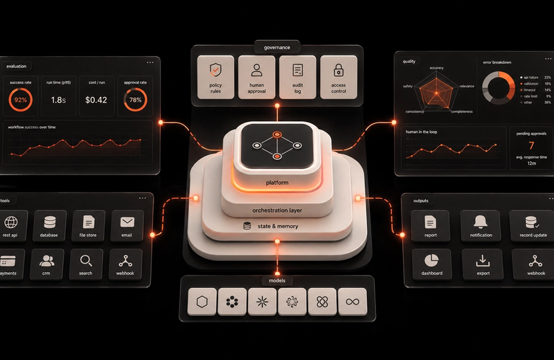 Featured image for LangGraph + API Orchestration for AI Workflows With Human Approval showing the main business workflow and AI use case.