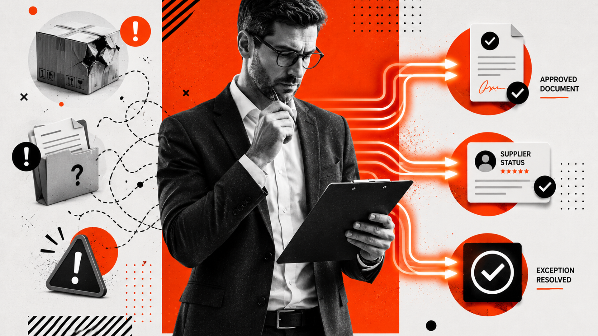 Featured image for How to Implement AI in Supplier Exception Management: A Practical Workflow Build Guide showing the main business workflow and AI use case.