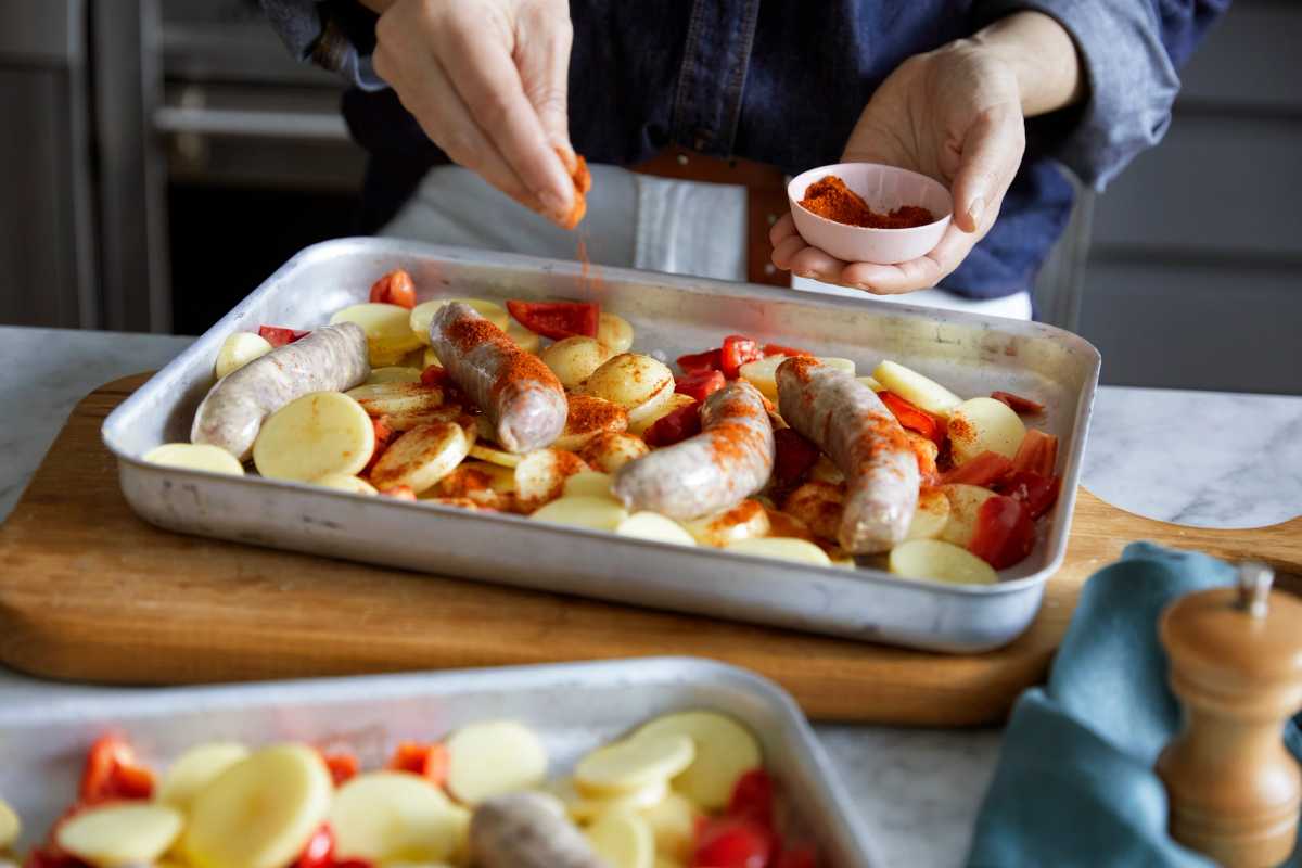 Mexican Sausage and Veg Tray Bake