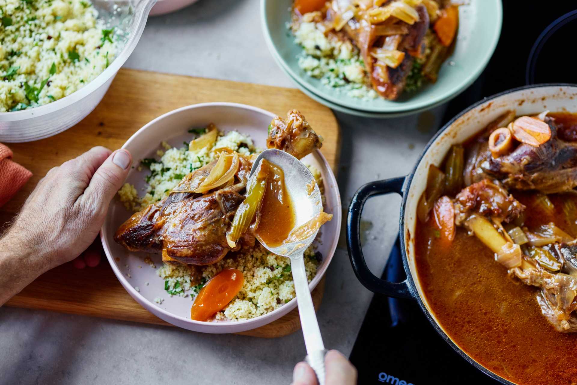 3 Hour Slow Cooked Pomegranate Lamb Tagine With Herby Couscous 8309