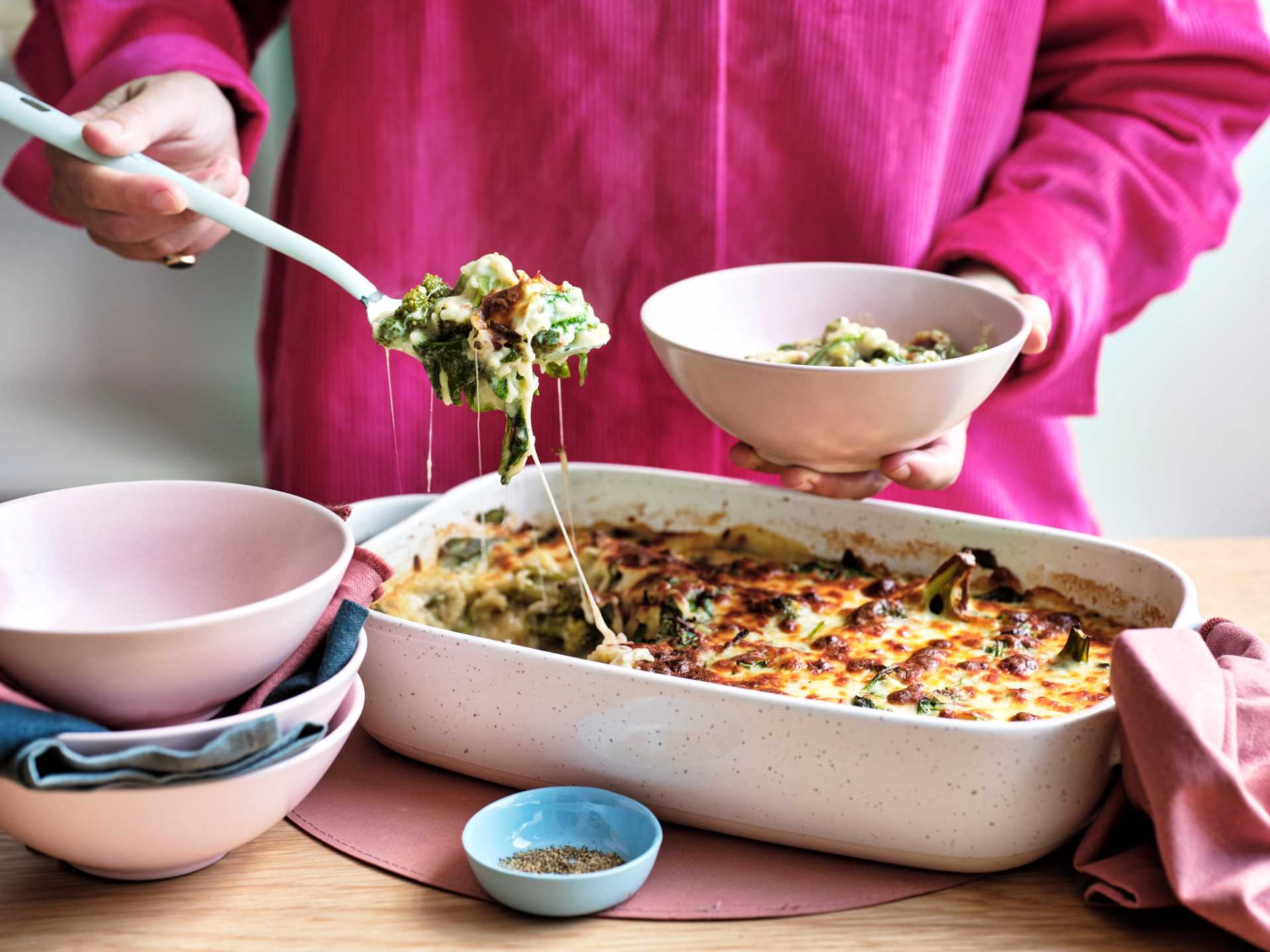 One-Pan Cheesy Green Baked Risoni