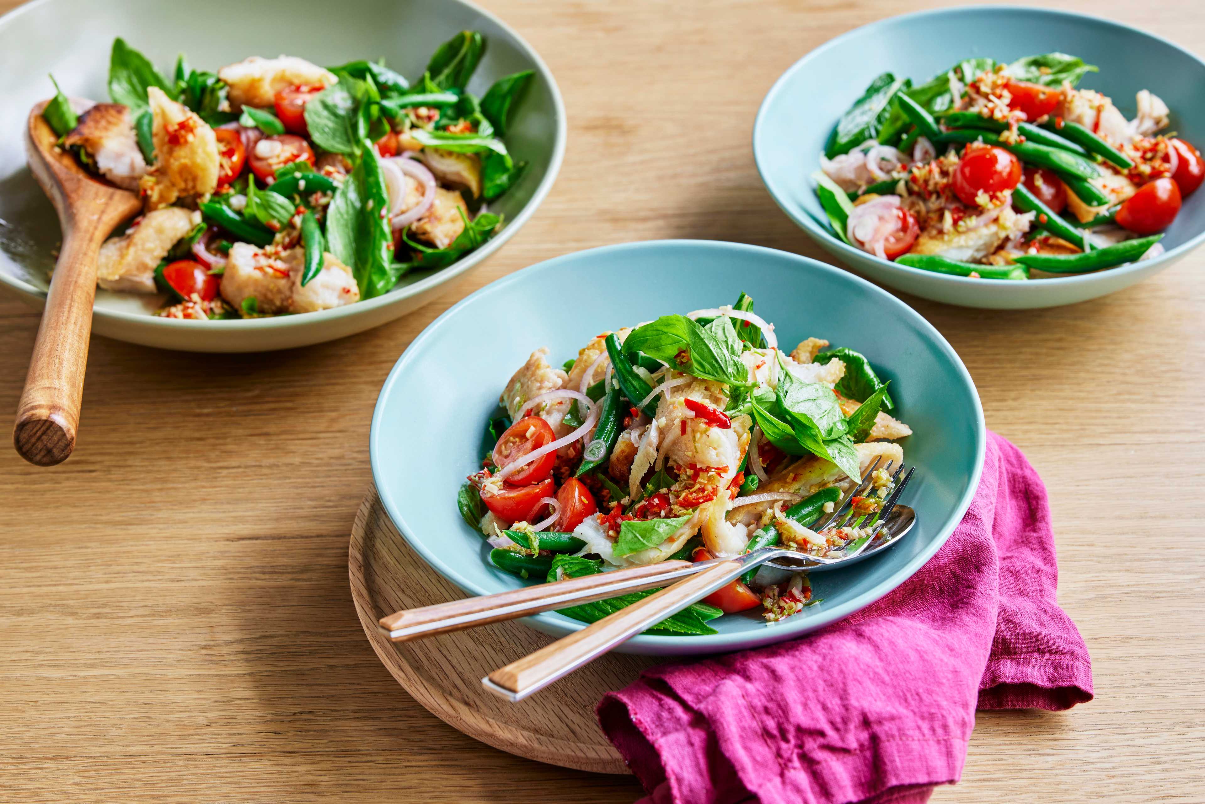 Crispy Lemongrass Fish Larb