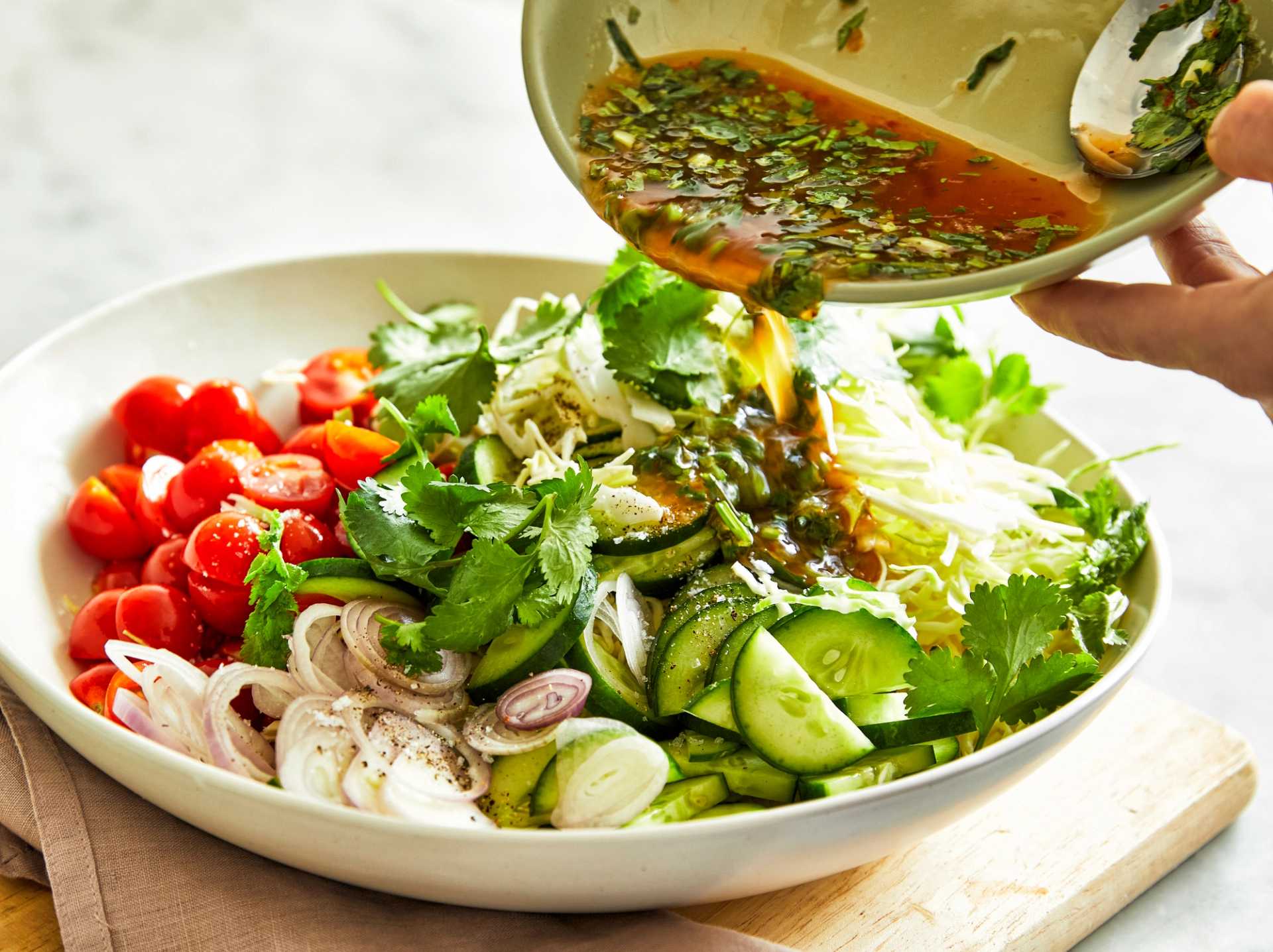 Fast Thai Beef Strip Salad with Rice