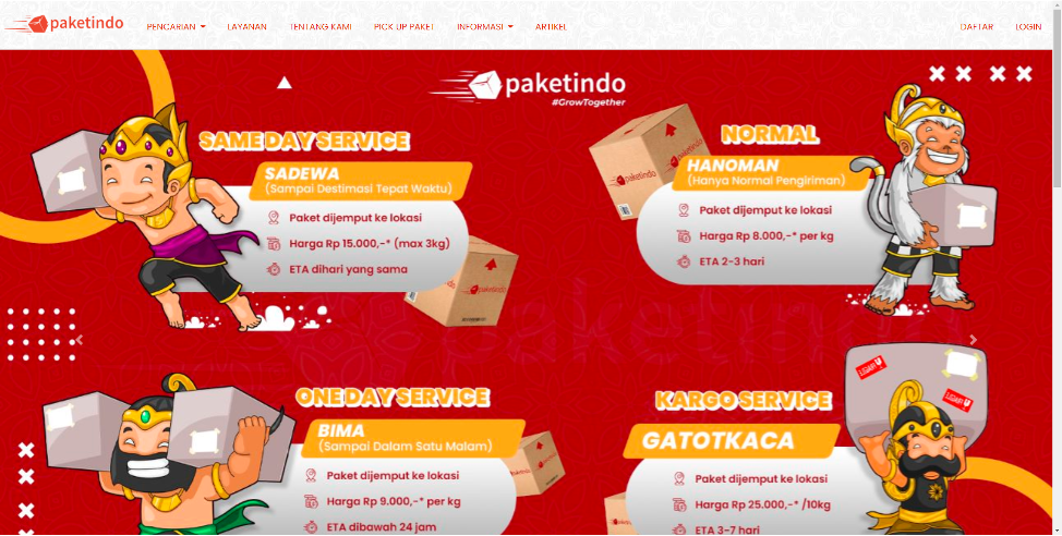 Platform Pengiriman Paket Berbasis Web & Mobile - Paketindo