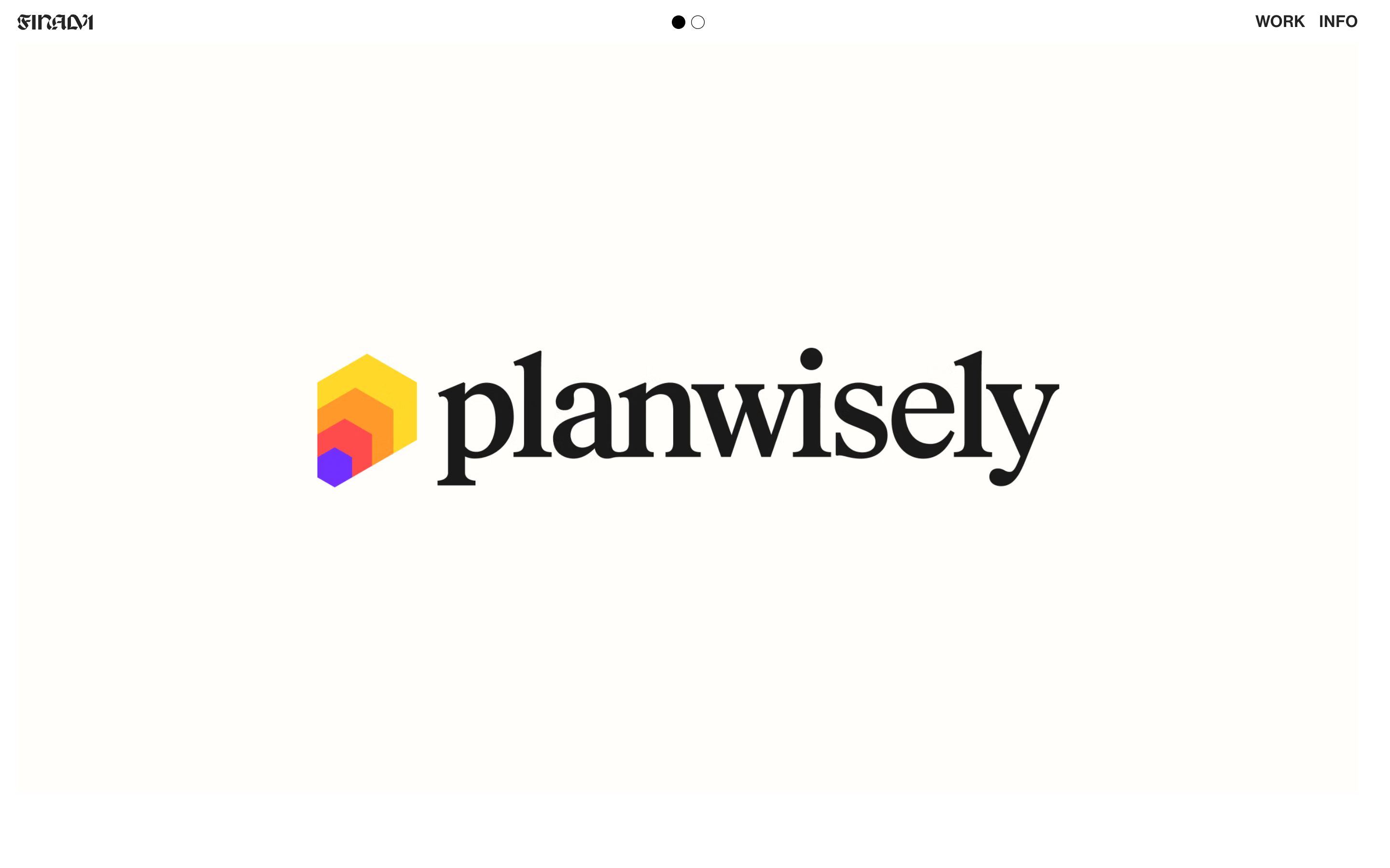 The top of the Planwisely project page on the Finalv1 site: the Planwisely logo on an off-white background, under the navigation