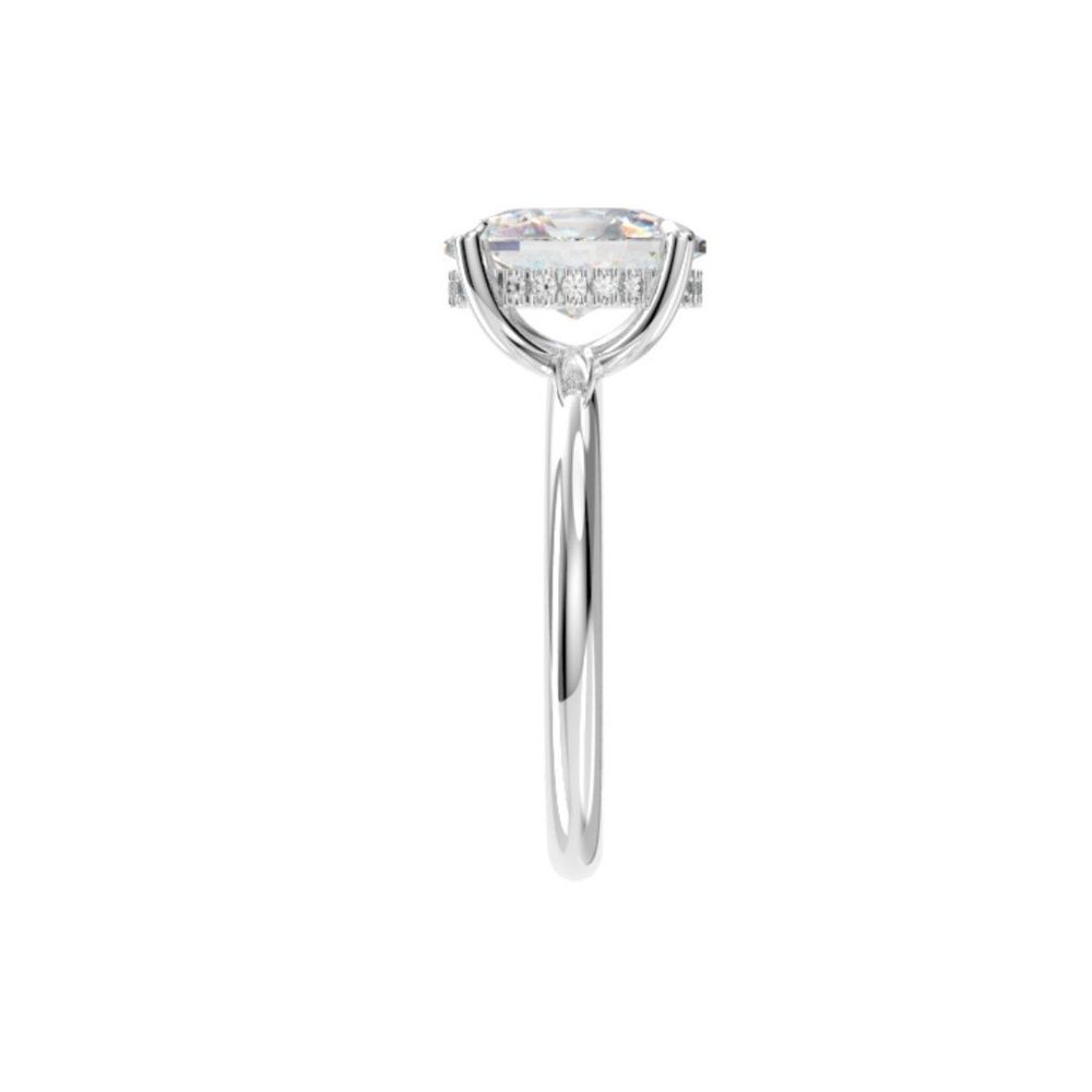 1.58Ct Oval Hidden Halo Diamond Ring · 1.58 ct, I colour, SI2 clarity, EGL certified · alternate angle, photographed at the Bedfordview viewing room
