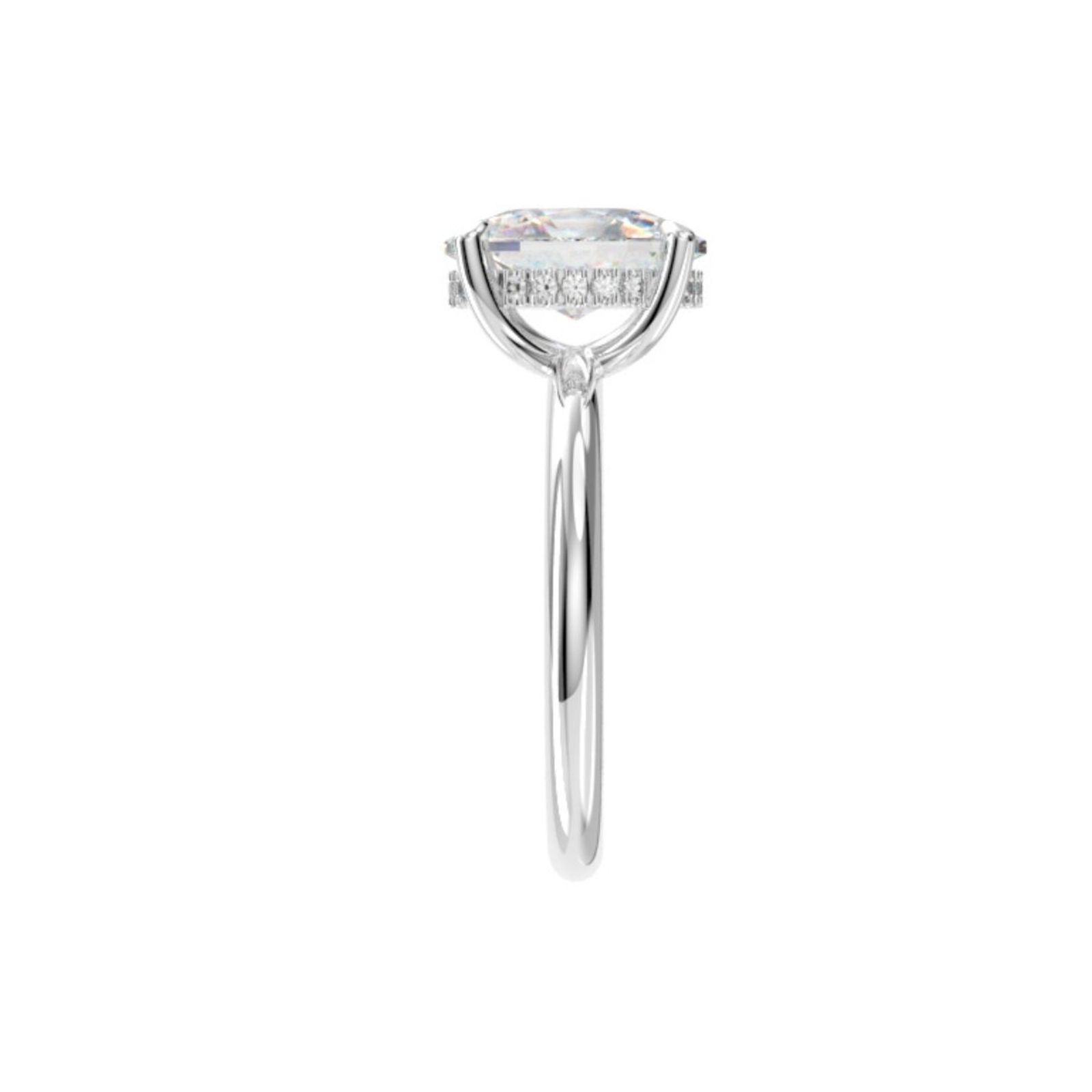1.58Ct Oval Hidden Halo Diamond Ring · 1.58 ct, I colour, SI2 clarity, EGL certified · alternate angle, photographed at the Bedfordview viewing room