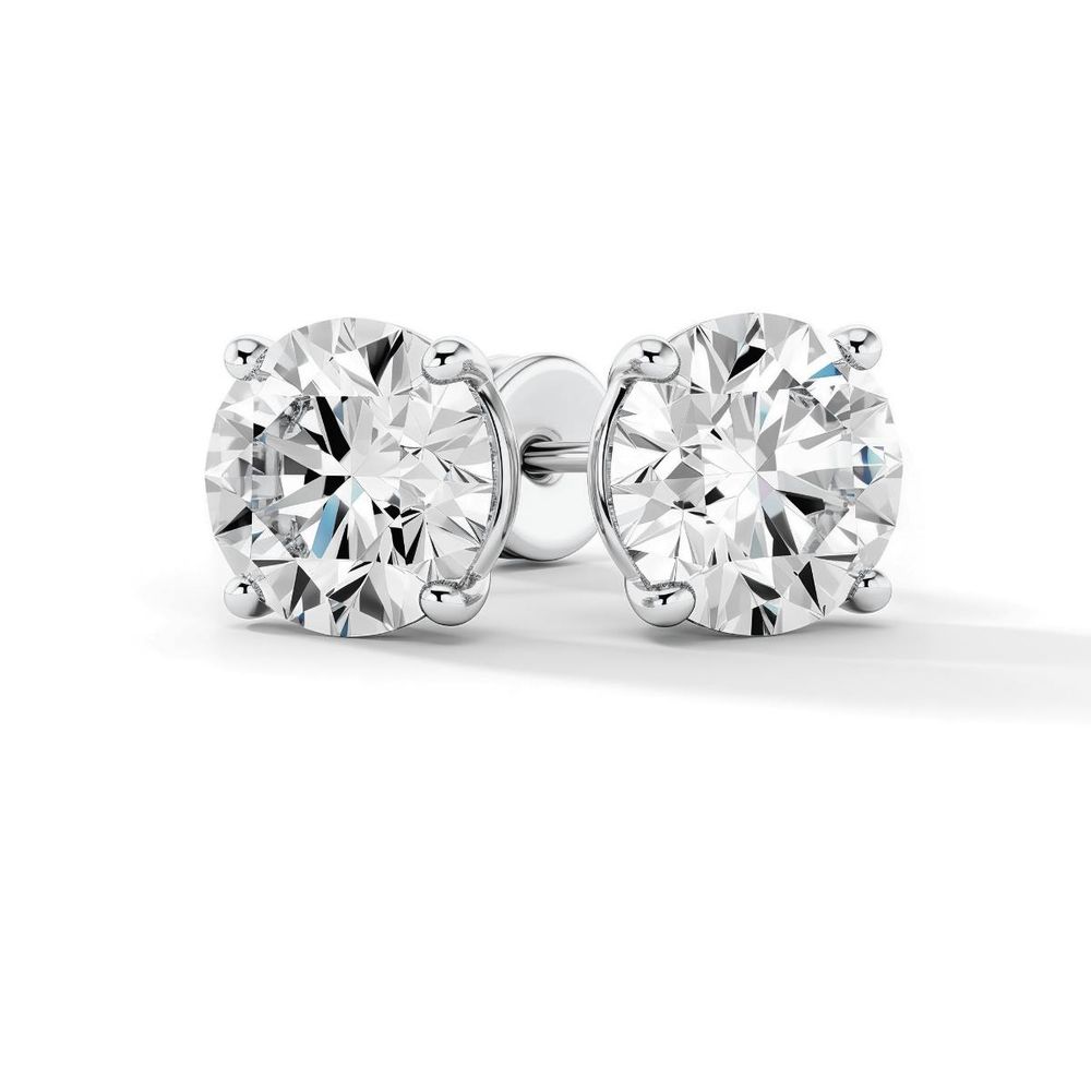 2.03Ct Diamond Stud Earrings · 2.03 ct, Round Brilliant, G-H colour, I1 clarity