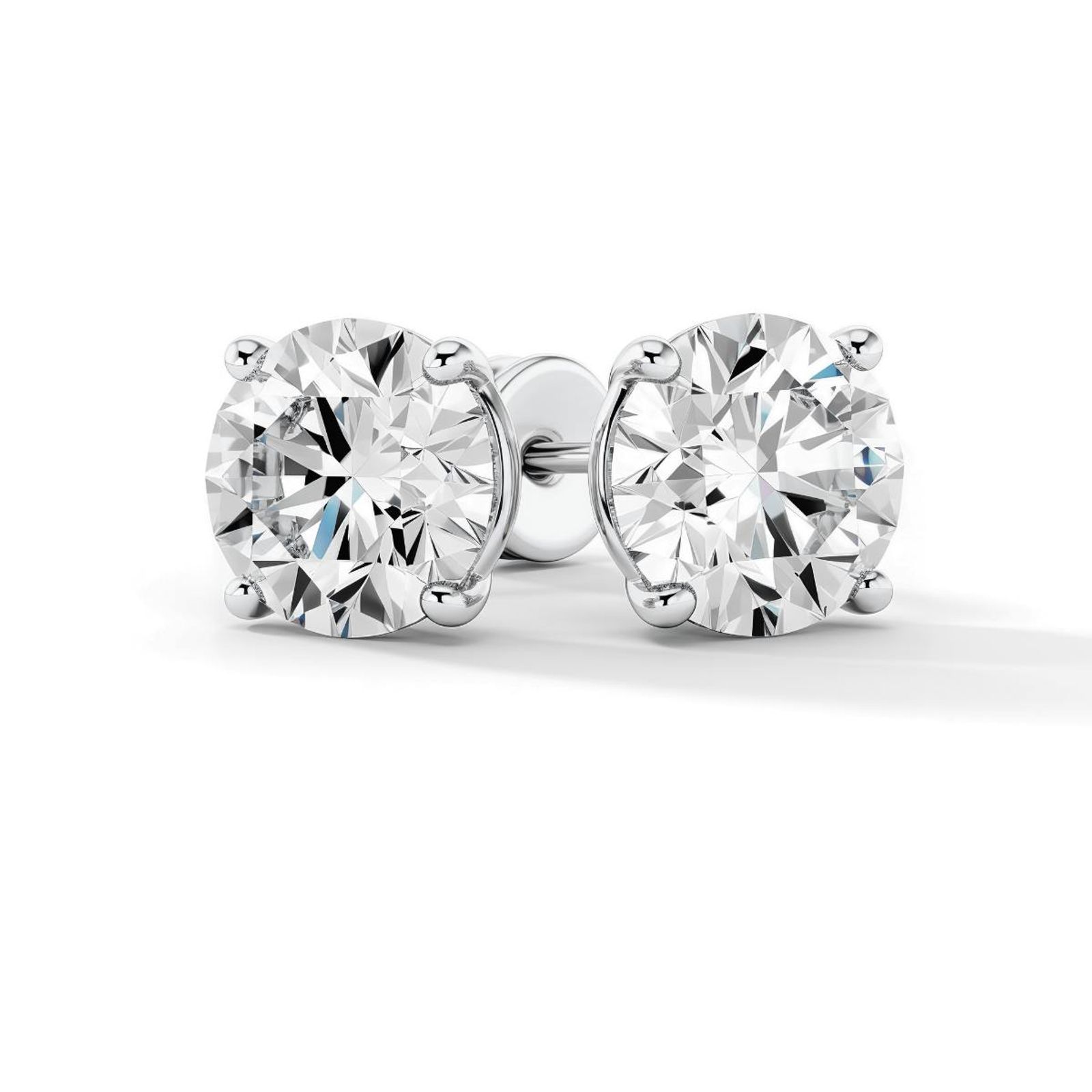 2.03Ct Diamond Stud Earrings · 2.03 ct, Round Brilliant, G-H colour, I1 clarity