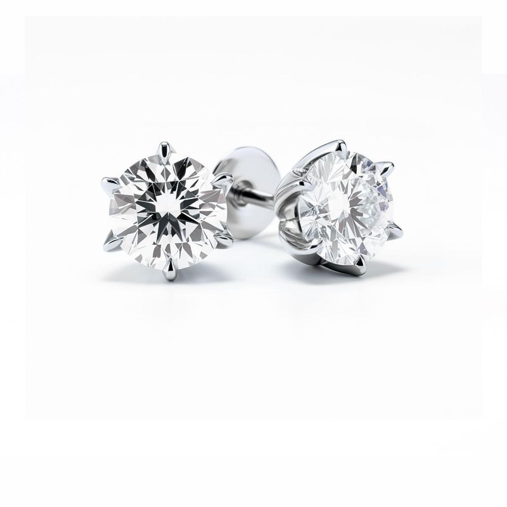 1.50Ct Diamond Stud Earrings 6 claw · 1.50 ct, Round Brilliant, G-H colour, I1 clarity