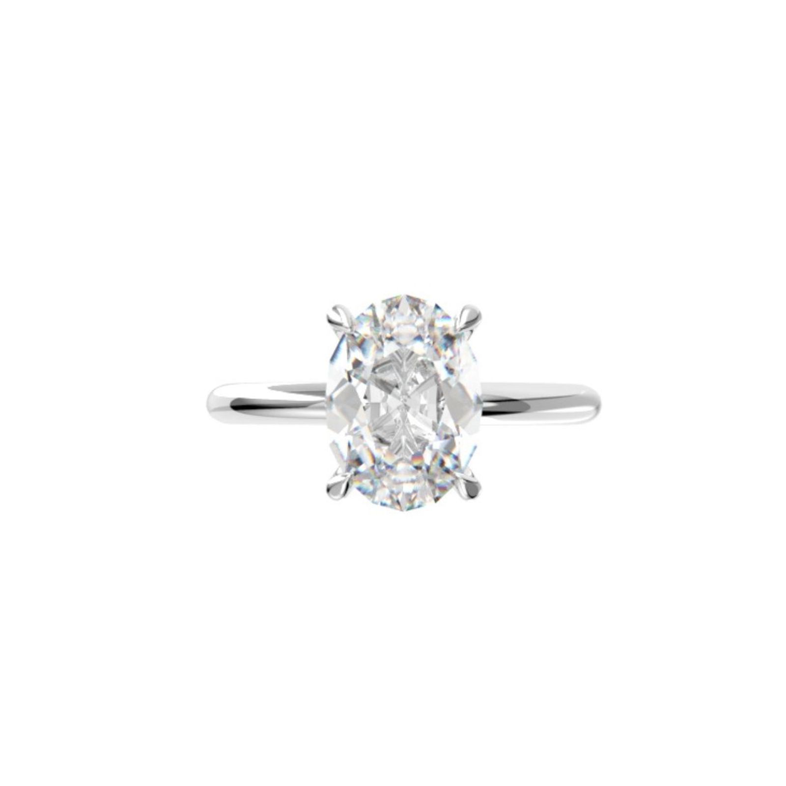 1.58Ct Oval Hidden Halo Diamond Ring · 1.58 ct, I colour, SI2 clarity, EGL certified