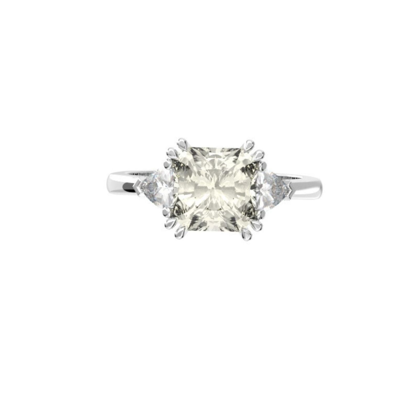 2.04Ct Radiant Trifecta Diamond Ring · 2.04 ct
